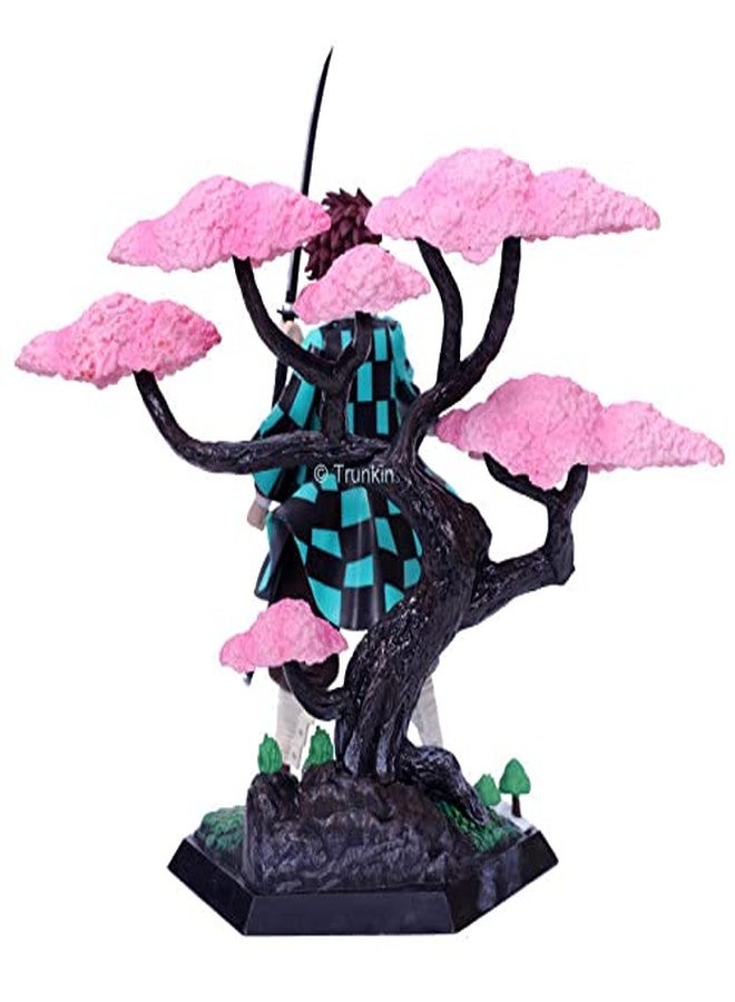 Trunkin | Demon Slayer Tanjiro Kamado Cherry Blossom Sakura Wisteria Flower Tree Action Figure | PVC Collectible Weeb Manga Toy 19 Cms Figurine - Image 2